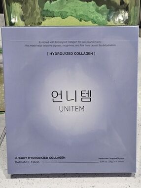 UNITEM NEW 4-Pack Unitem Luxury Hydrogel Collagen Masks - Exp 2027